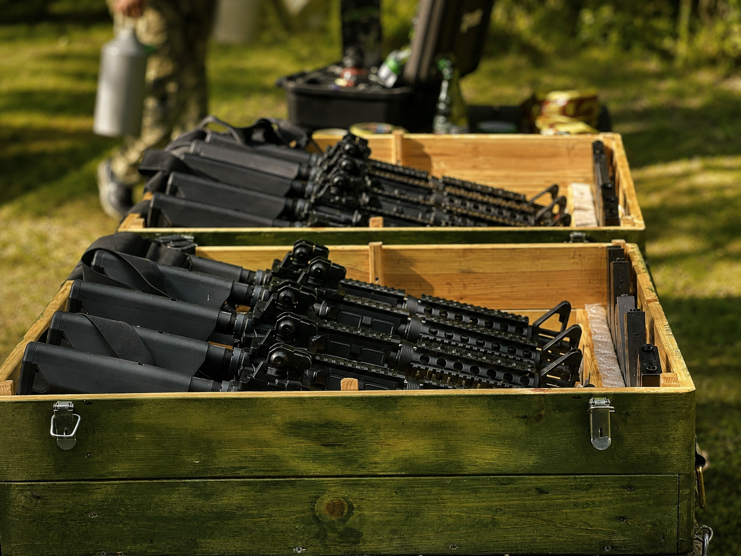 Airsoft scenarijaus akimirka
